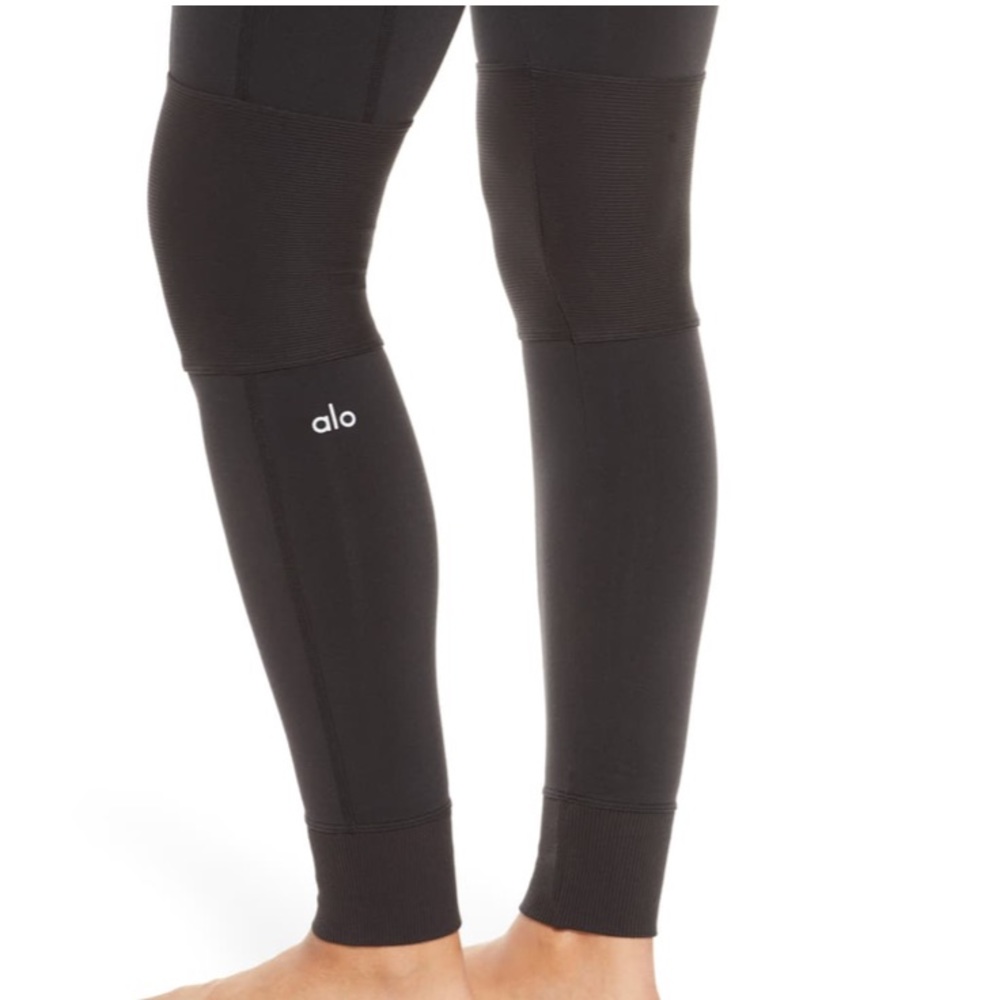 NWT ALO YOGA AIRLIFT AVENUE BLACK HIGH WAISTED MOTO LEGGINGS S XS - Picture 7 of 13